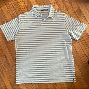FootJoy Striped Blue and White Men's Polo Shirt
